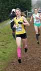 Kate Waugh (North East) on her way to finishing 3rd in the under-15 girls McCain World Cross Country Trials and Inter Counties, Cofton Park, Birmingham.